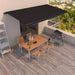 Manuell uttrekkbar markise 600x350 cm antrasitt vidaXL
