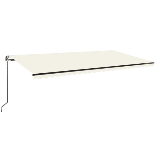 Automatisk uttrekkbar markise 600x350 cm kremhvit vidaXL