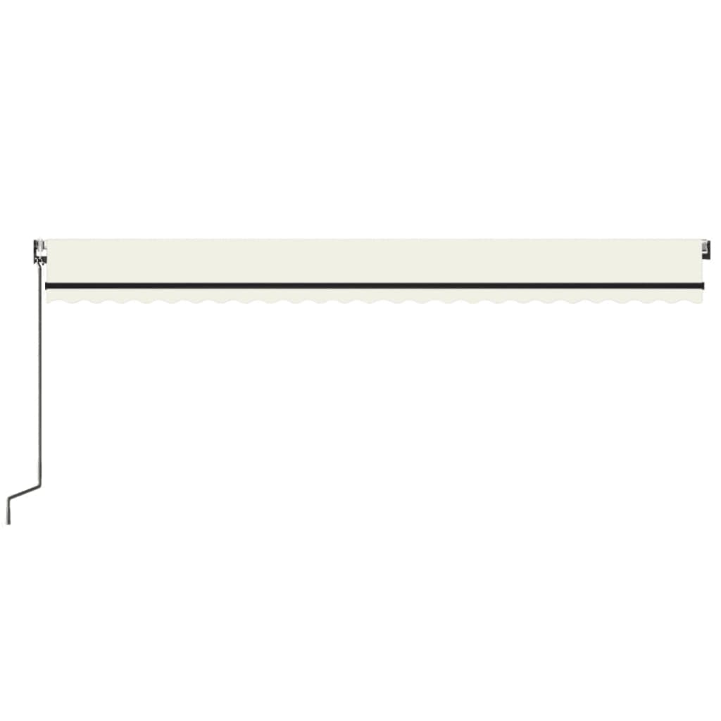 Automatisk uttrekkbar markise 600x350 cm kremhvit