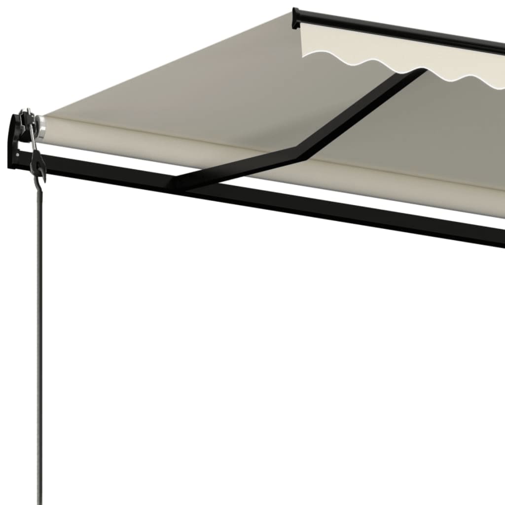 Automatisk uttrekkbar markise 600x350 cm kremhvit vidaXL