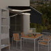 Manuell uttrekkbar markise rullegardin&LED 3,5x2,5 m antrasitt vidaXL