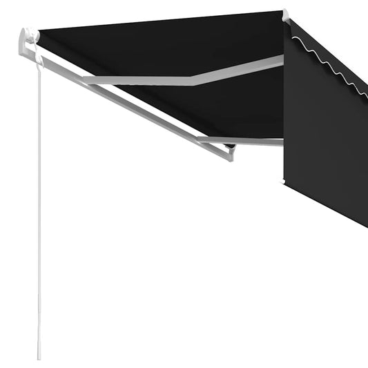 Automatisk uttrekkbar markise rullegardin 3,5x2,5 m antrasitt