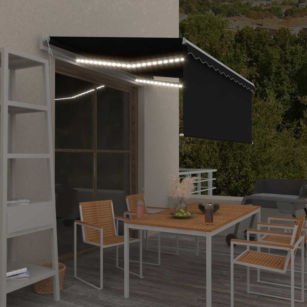 Automatisk markise rullegardin LED vindsensor 3,5x2,5 m