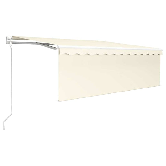 Automatisk markise rullegardin vindsensor LED 4x3 m kremhvit