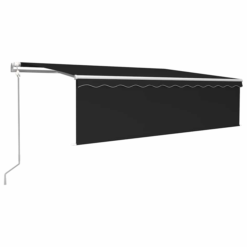 Automatisk markise rullegardin LED vindsensor 5x3 m antrasitt