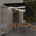 Manuell uttrekkbar markise med rullegardin LED 6x3 m antrasitt