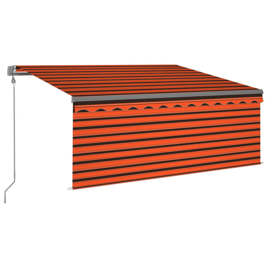 Automatisk uttrekkbar markise rullegardin 3x2,5 m oransje brun vidaXL