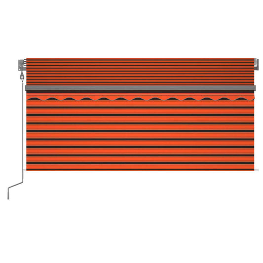 Automatisk uttrekkbar markise rullegardin 3x2,5 m oransje brun vidaXL