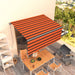 Manuell uttrekkbar markise rullegardin 3,5x2,5 m oransje&brun vidaXL