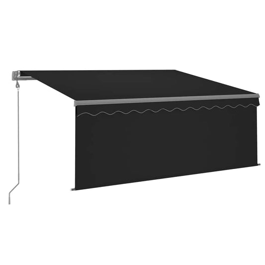 Automatisk uttrekkbar markise rullegardin 3,5x2,5 m antrasitt vidaXL
