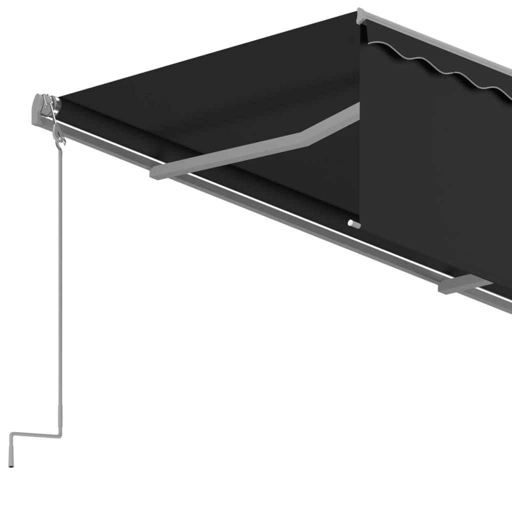 Automatisk uttrekkbar markise rullegardin 3,5x2,5 m antrasitt