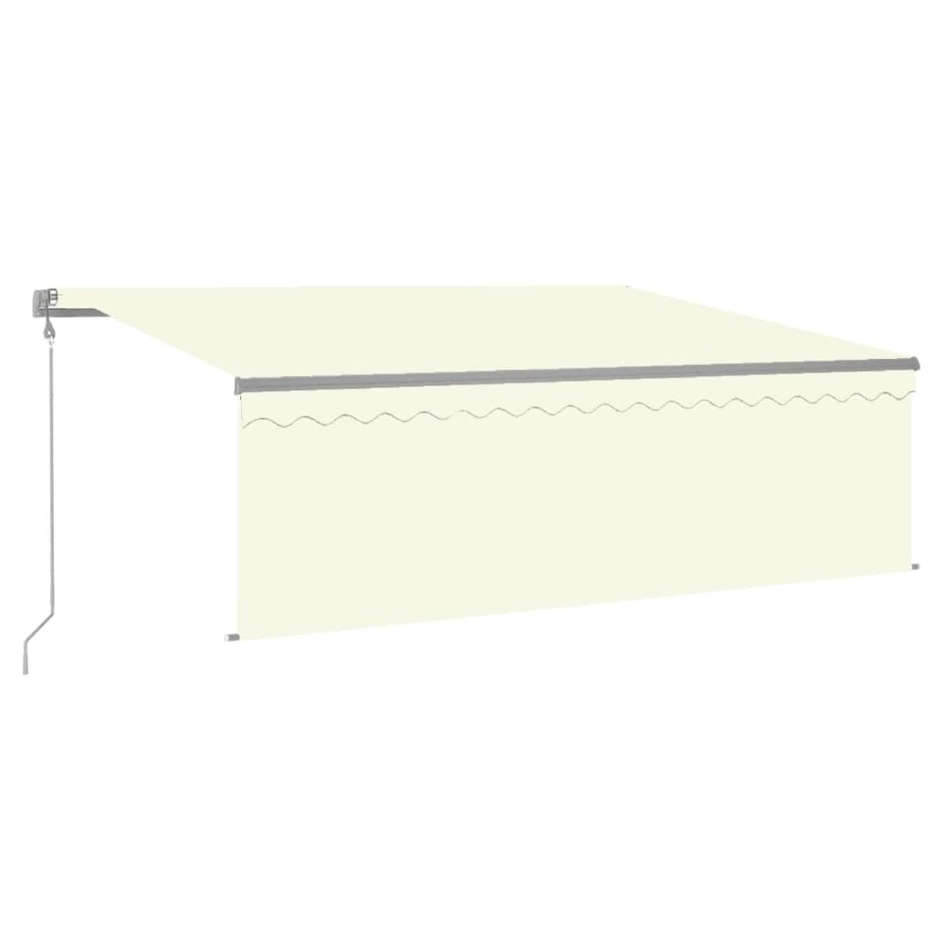 Automatisk markise rullegardin vindsensor LED 4x3 m kremhvit