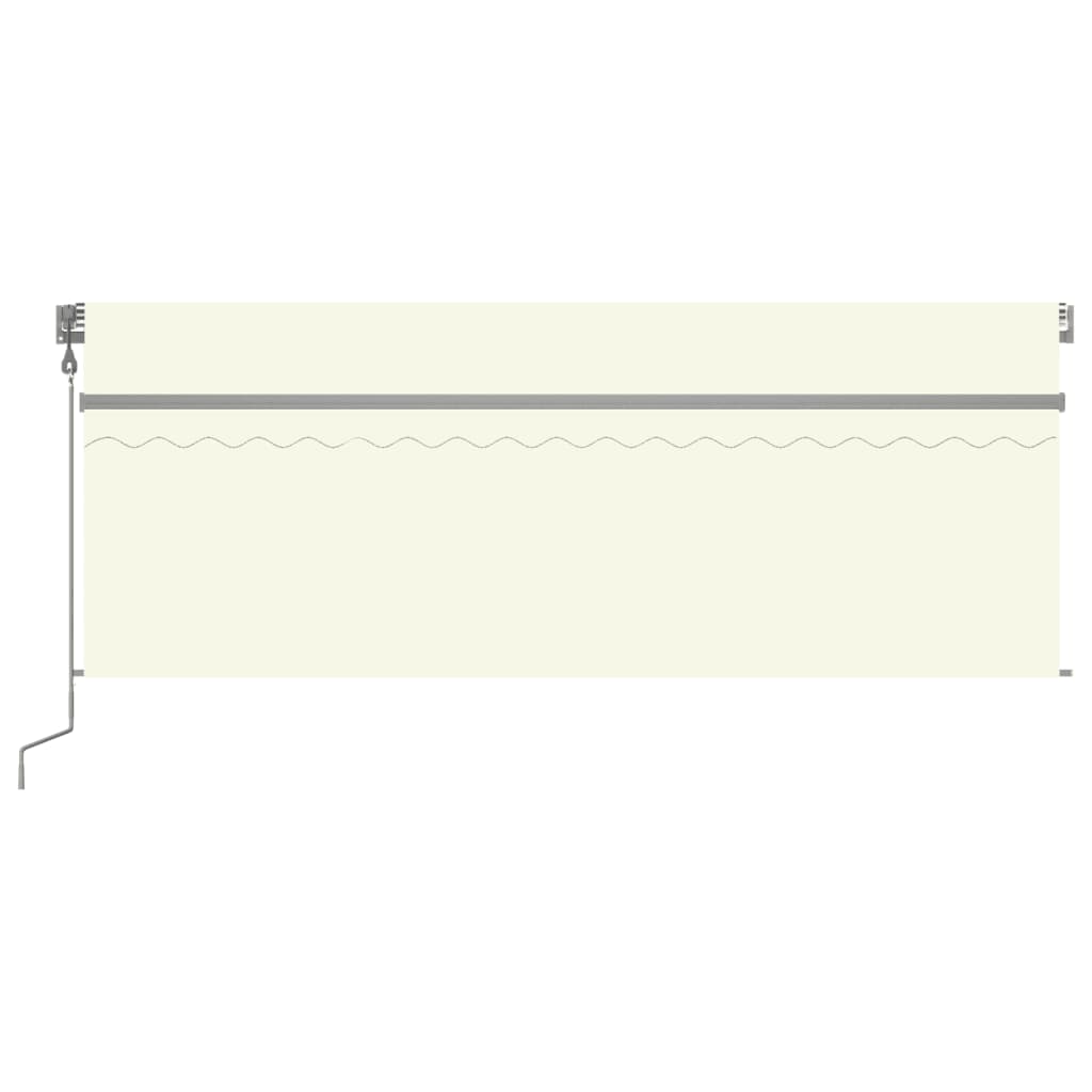 Automatisk markise rullegardin vindsensor LED 4x3 m kremhvit
