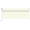 Automatisk markise rullegardin vindsensor LED 4x3 m kremhvit
