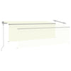 Automatisk markise rullegardin vindsensor LED 4x3 m kremhvit