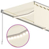 Automatisk markise rullegardin vindsensor LED 4x3 m kremhvit