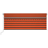 Automatisk markise rullegardin LED vindsensor 4,5x3 m oransje