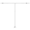 Manuell uttrekkbar markise med LED 300x250 cm gul og hvit