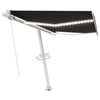 Manuell uttrekkbar markise med LED 300x250 cm antrasitt