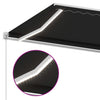 Manuell uttrekkbar markise med LED 300x250 cm antrasitt