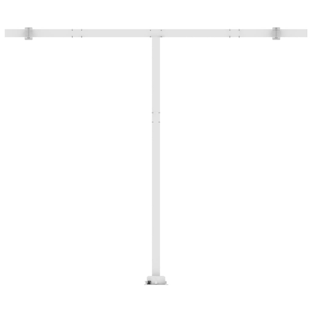 Frittstående automatisk markise 300x250 cm blå og hvit