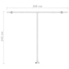 Frittstående automatisk markise 300x250 cm gul og hvit