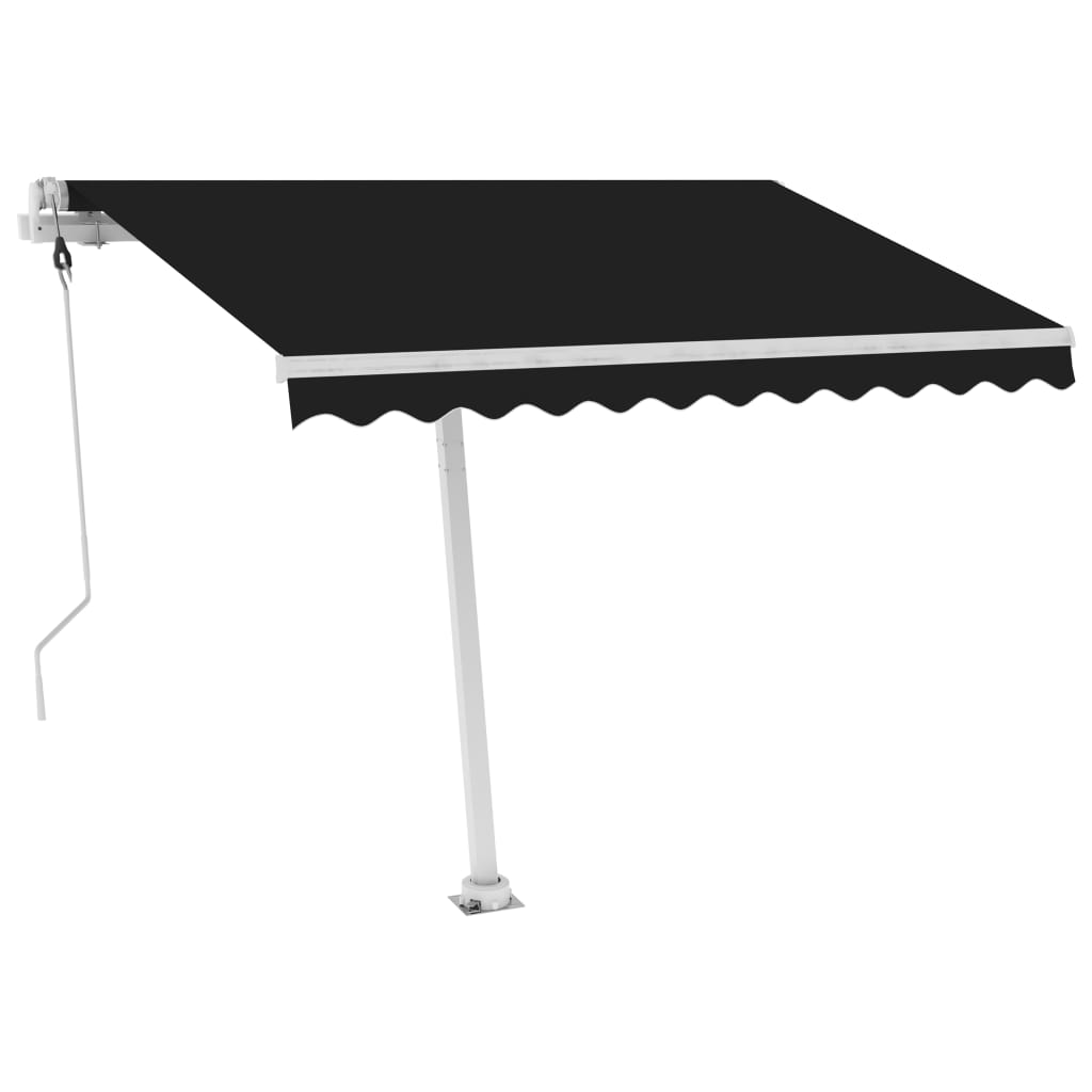 Frittstående automatisk markise 300x250 cm antrasitt