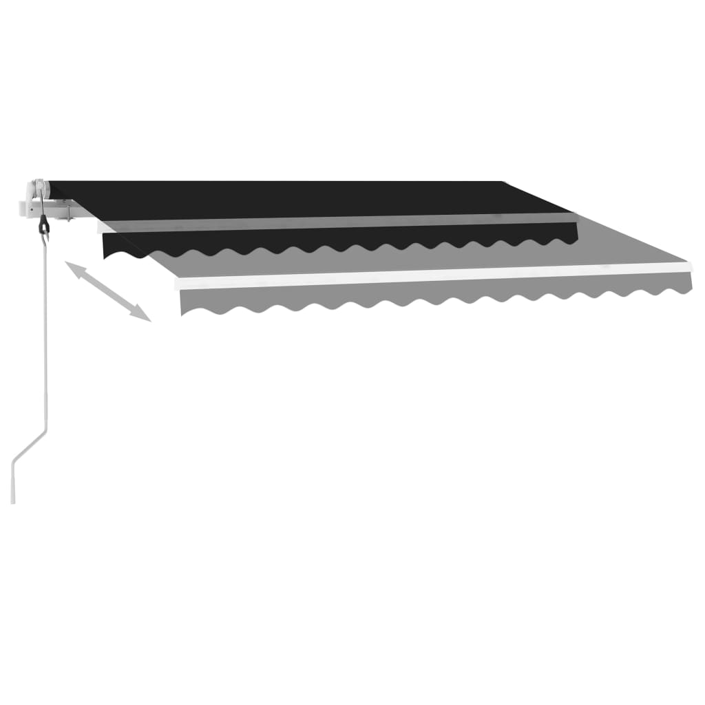 Frittstående automatisk markise 300x250 cm antrasitt