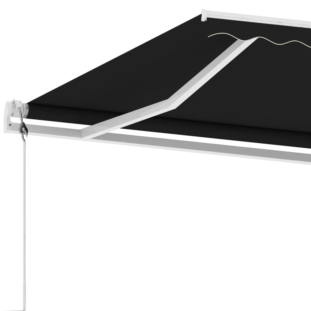 Frittstående automatisk markise 300x250 cm antrasitt