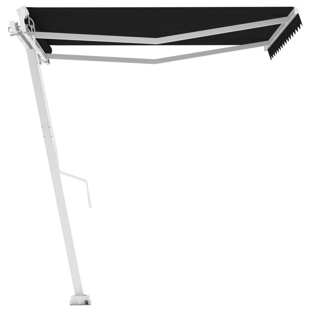 Frittstående manuell uttrekkbar markise 350x250 cm antrasitt