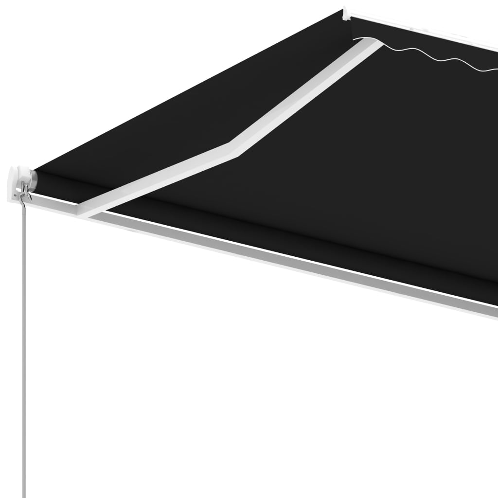Frittstående manuell uttrekkbar markise 350x250 cm antrasitt