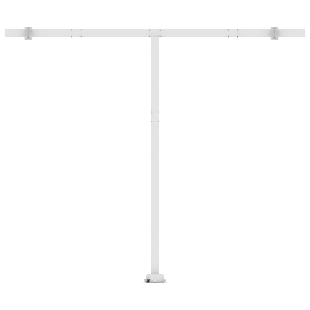 Manuell uttrekkbar markise med LED 400x300 cm antrasitt