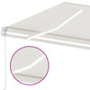 Manuell uttrekkbar markise med LED 600x300 cm kremhvit