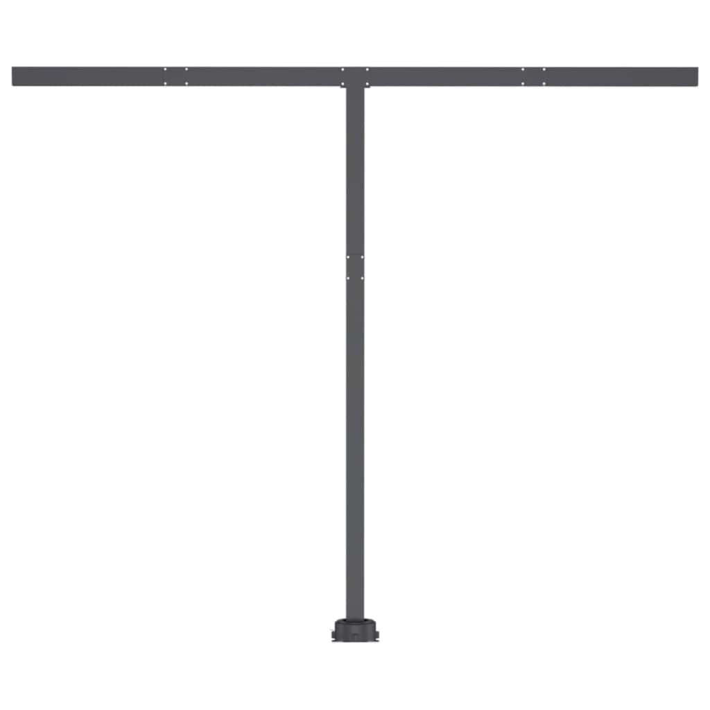 Manuell uttrekkbar markise med LED 300x250 cm kremhvit