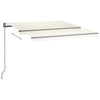 Automatisk markise med vindsensor og LED 400x300 cm kremhvit