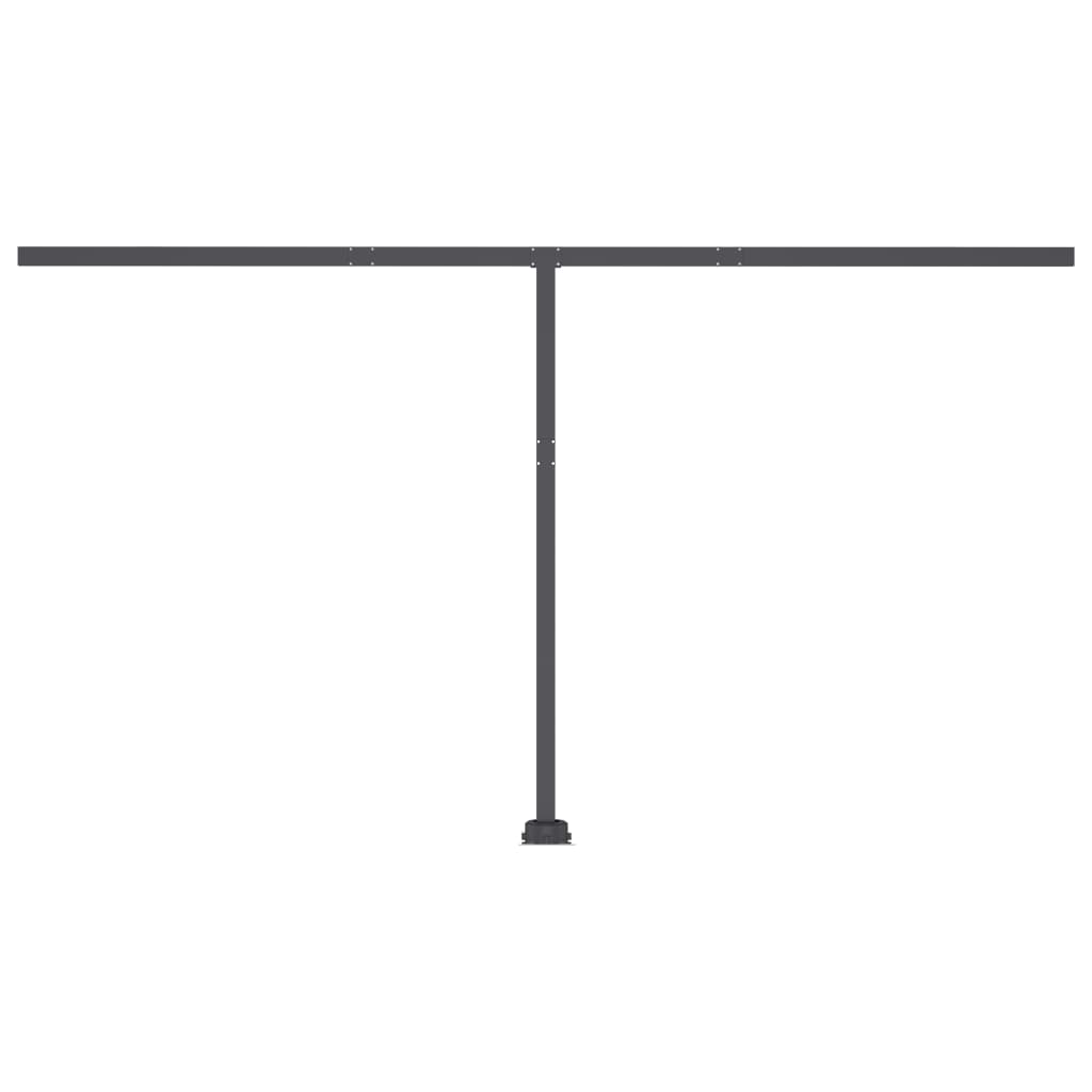 Automatisk markise med vindsensor og LED 450x300 cm gul/hvit