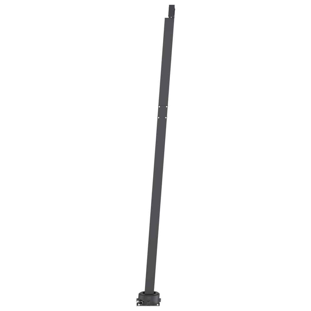 Manuell uttrekkbar markise med LED 500x350 cm gul og hvit