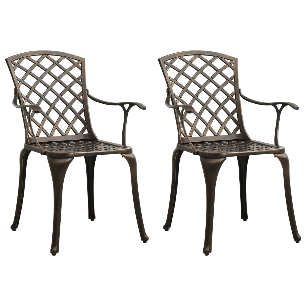 Bistrosett 3 deler støpt aluminium bronse