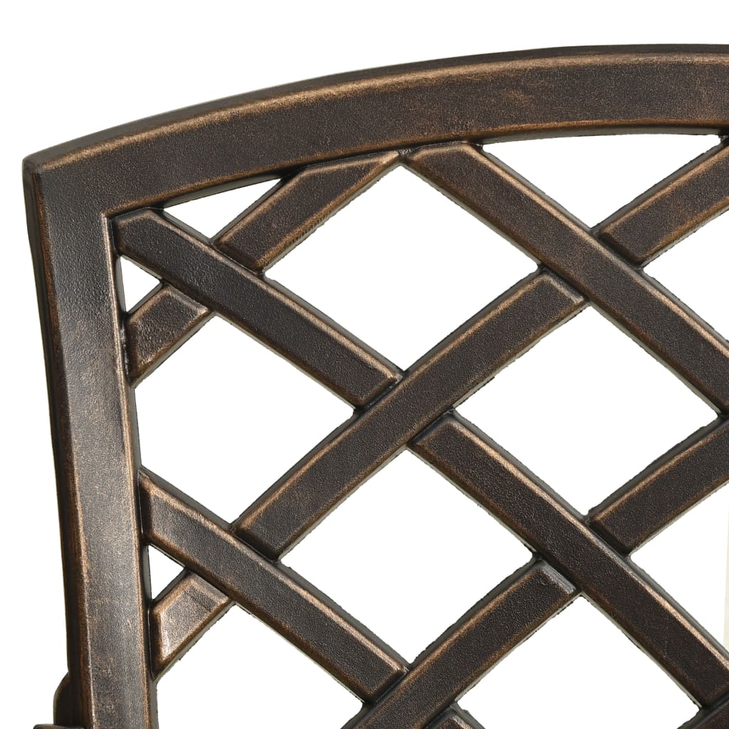Bistrosett 3 deler støpt aluminium bronse