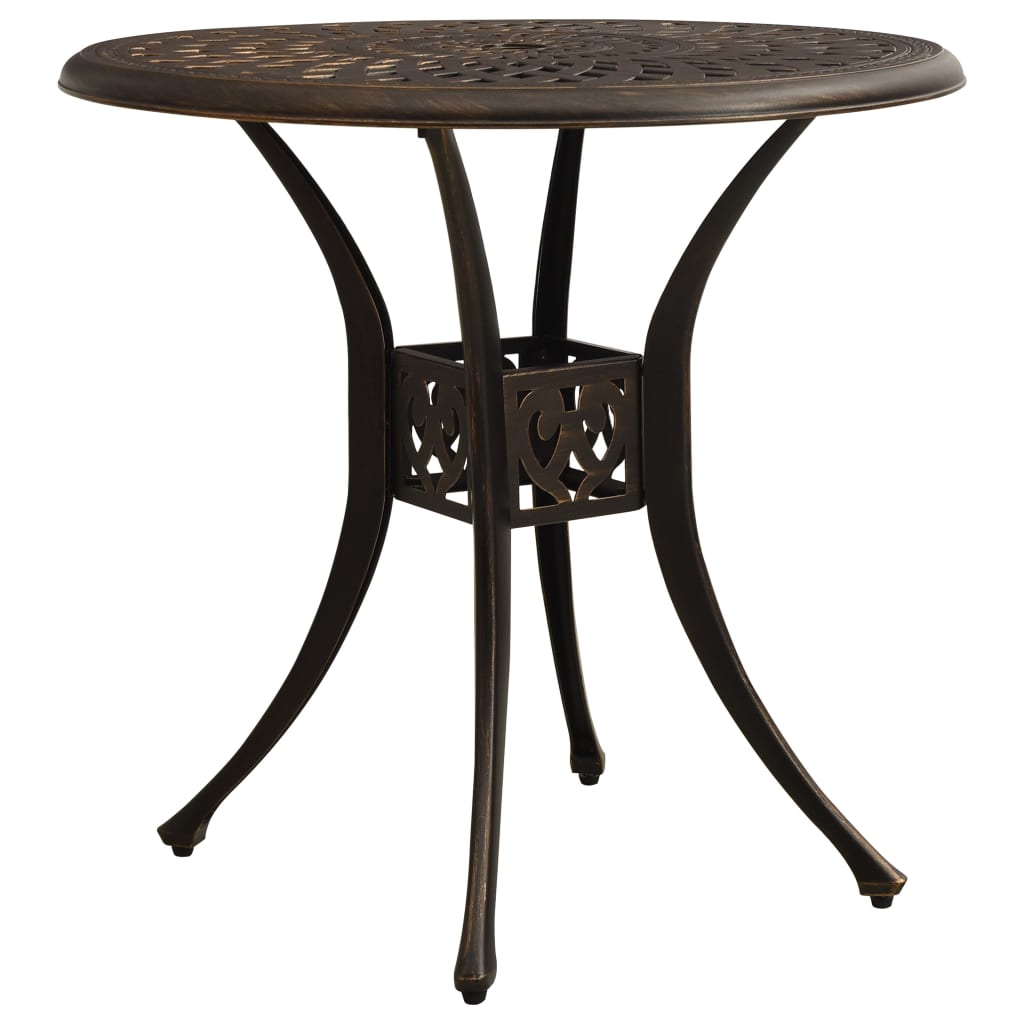 Bistrosett 3 deler støpt aluminium bronse