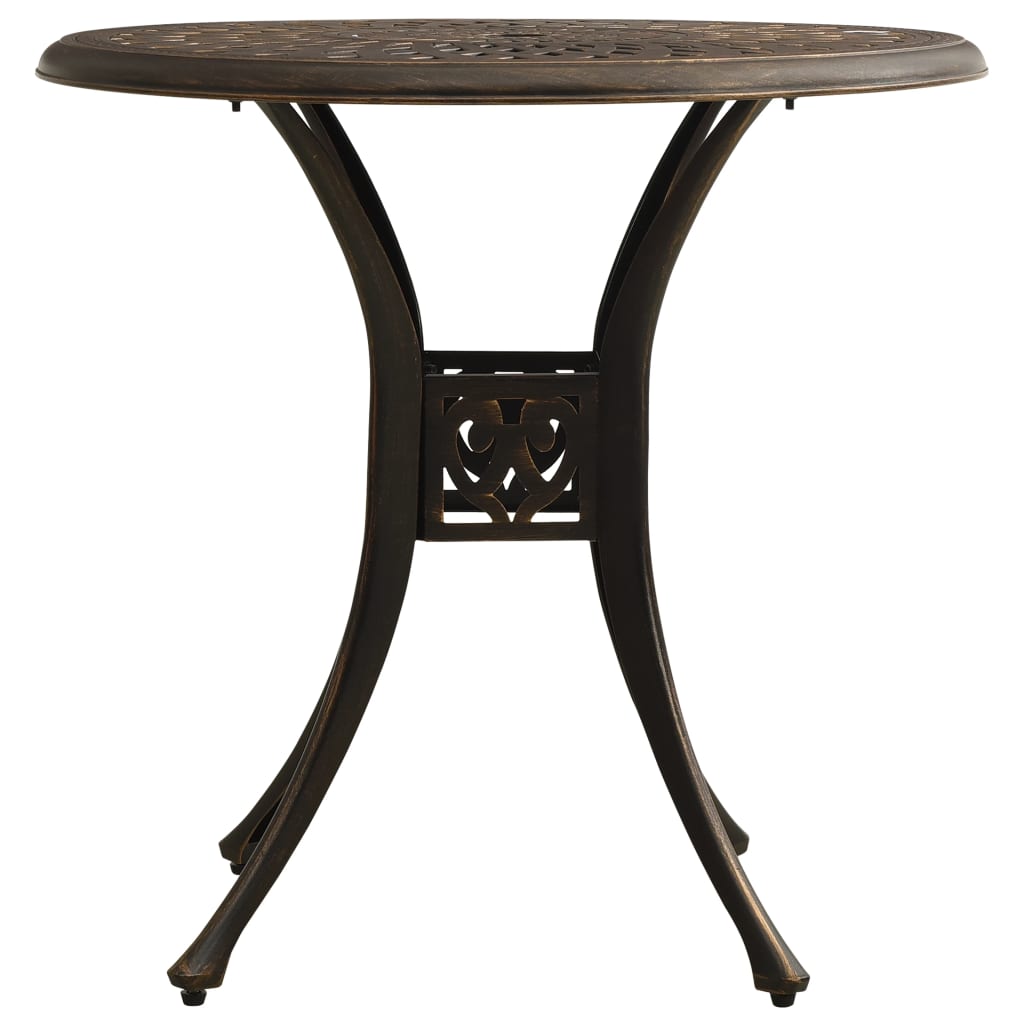 Bistrosett 3 deler støpt aluminium bronse