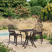 Bistrosett 3 deler støpt aluminium bronse