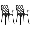 Bistrosett 3 deler støpt aluminium svart