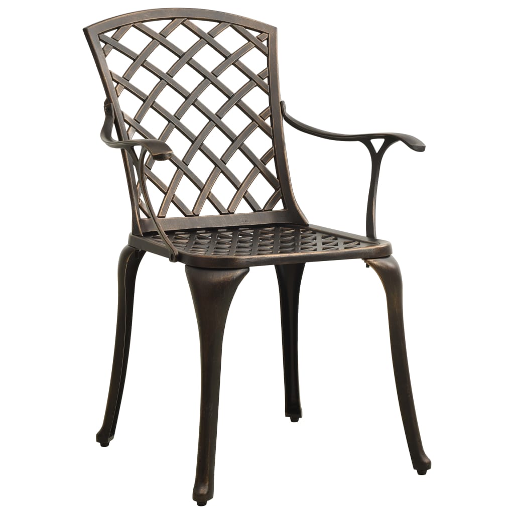 Bistrosett 3 deler støpt aluminium bronse