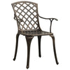 Bistrosett 3 deler støpt aluminium bronse