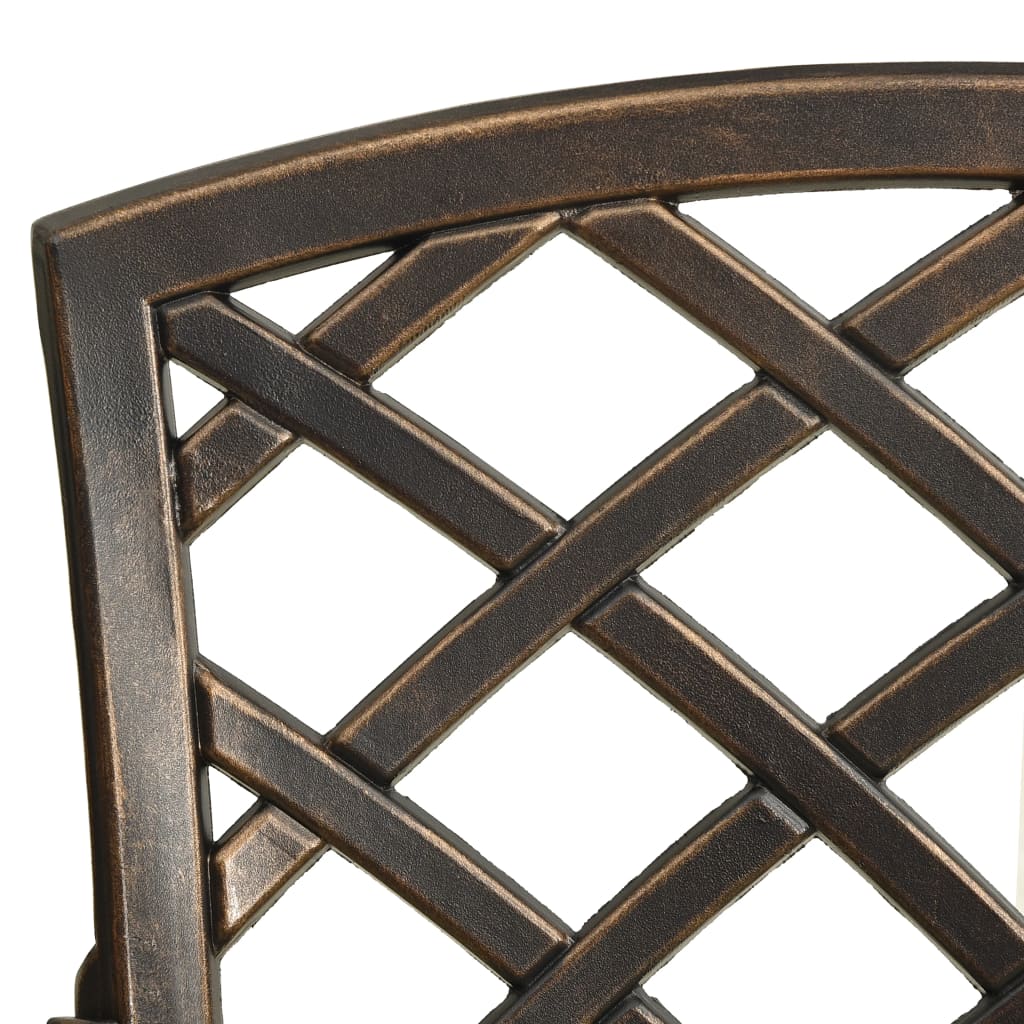 Bistrosett 3 deler støpt aluminium bronse