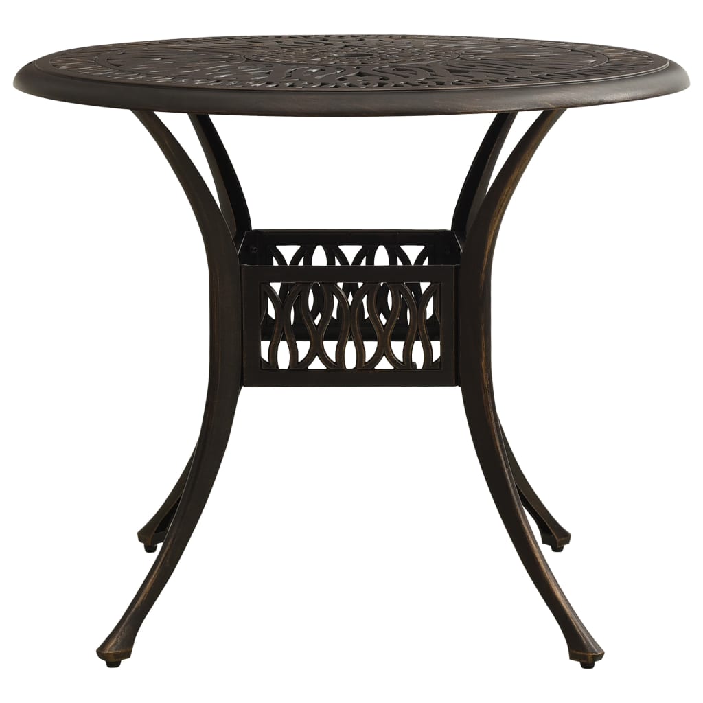 Bistrosett 3 deler støpt aluminium bronse