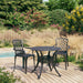 Bistrosett 3 deler støpt aluminium svart