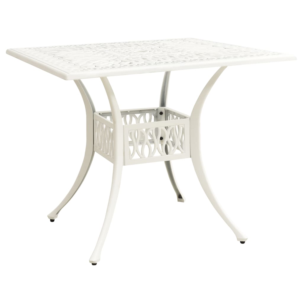 Bistrosett 3 deler støpt aluminium hvit