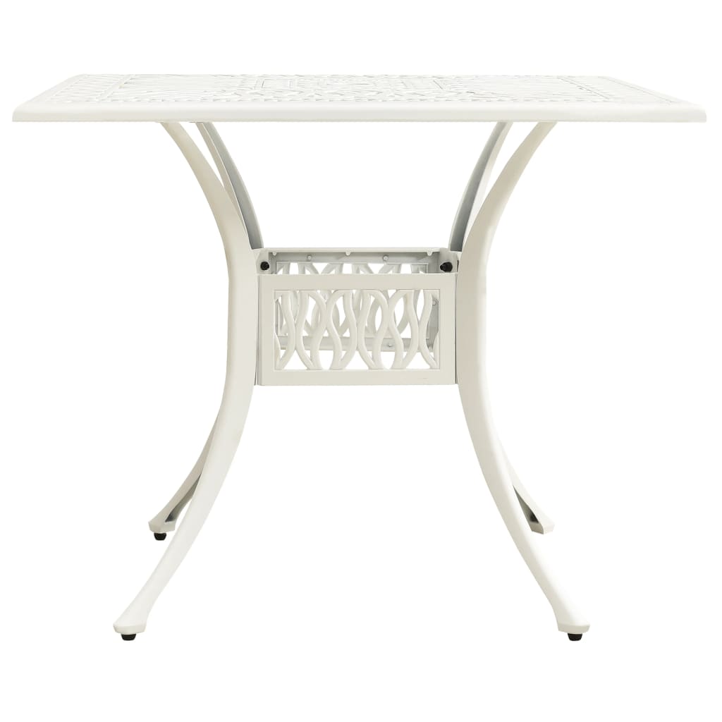 Bistrosett 3 deler støpt aluminium hvit